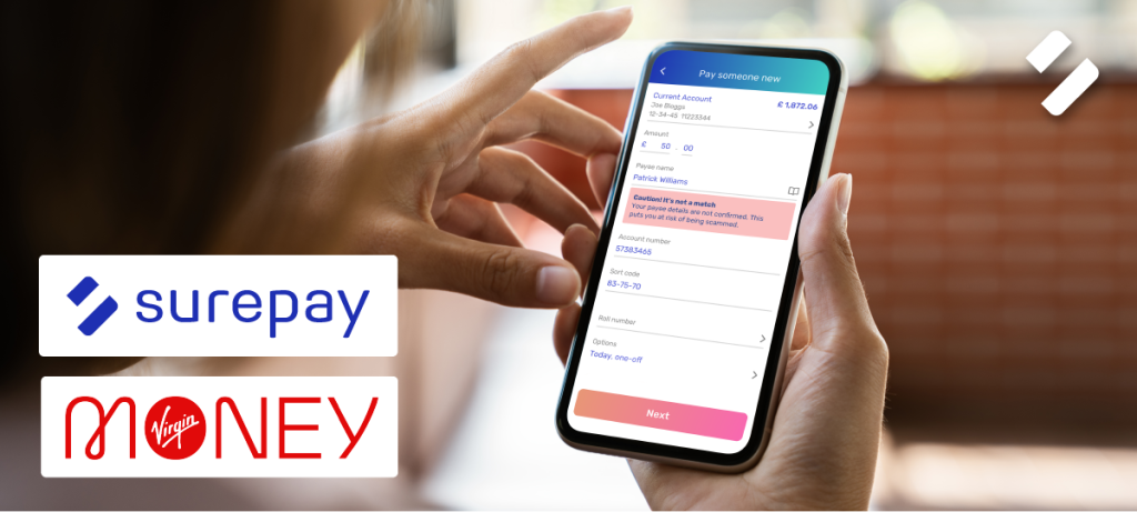 Surepay partners with Virgin money to prevent fraud en misdirected payments