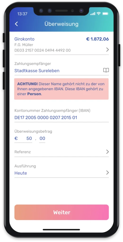 SurePay IBAN-Namenscheck