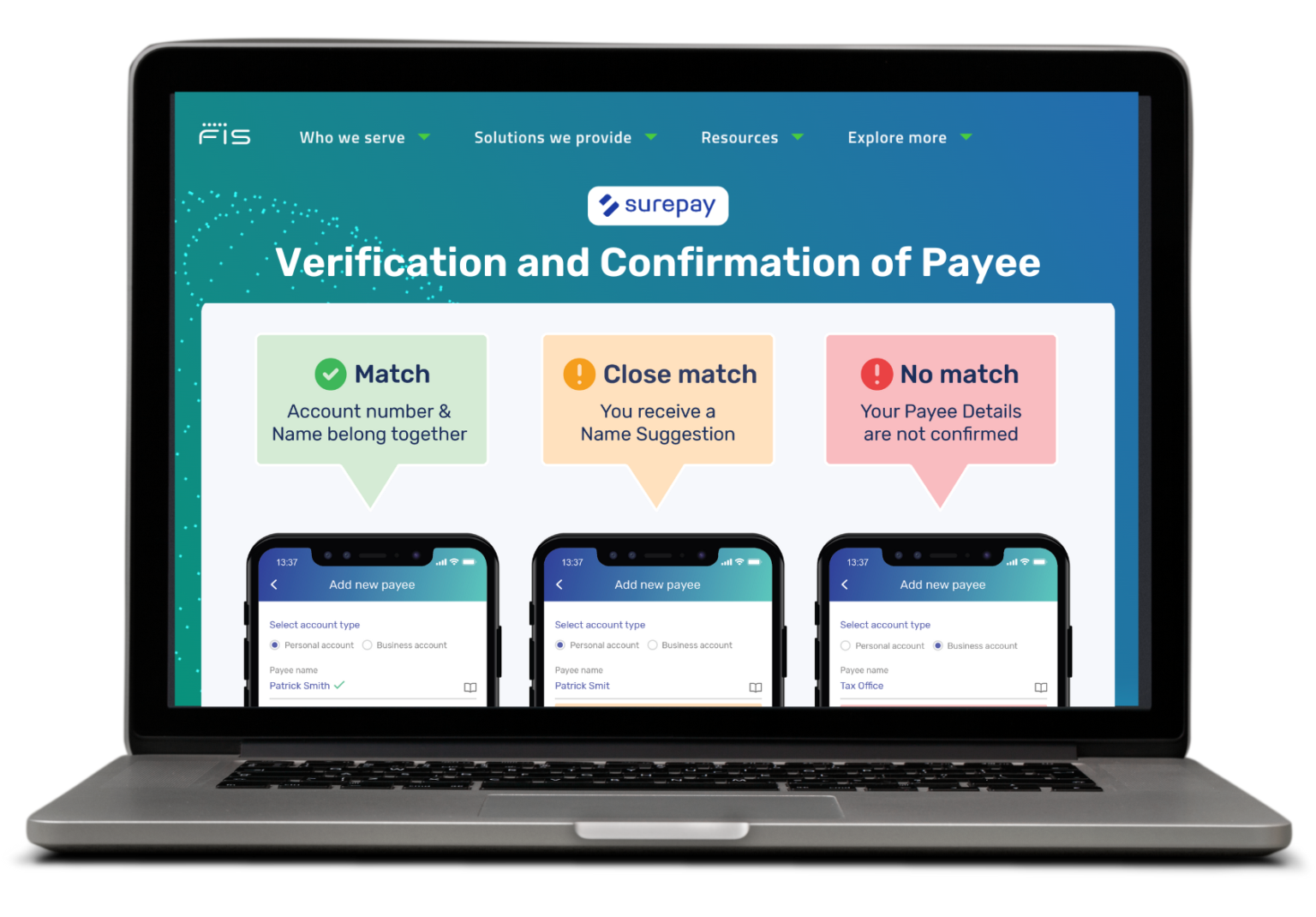 SurePay joins FIS strengthening delivery of Verification and ...